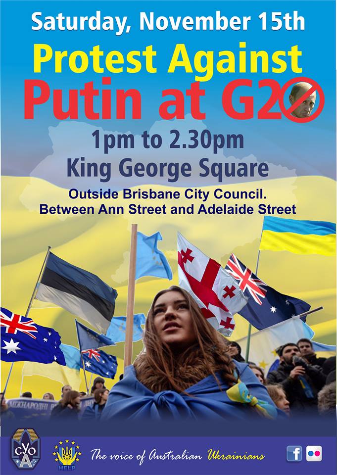 Protest Against Putin at G20