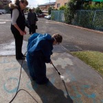 Church graffiti cleaning