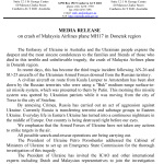 Ukrainian Embassy Media Release