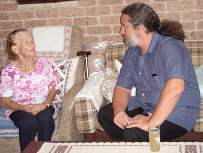 Queanbeyan, 2014 Vasilis Vasilas interviewing Sofia Jacysczyn Courtesy of Marusya Jacyshyn