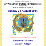 Ukrainian Independence Day Brisbane Flyer - English