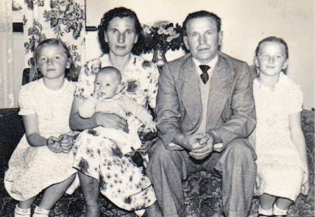 FRESH START: Ukrainian migrants Maria and Peter Tarnawskyj with daughters Olga and Anna, and their youngest child, Irene, who was born after they arrived in Australia.